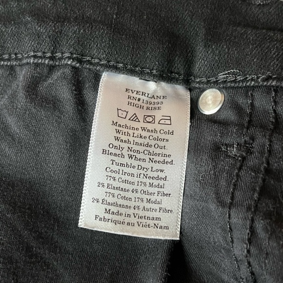 Everlane High Waist Straight Jeans Black Size 32 - Picture 6 of 12